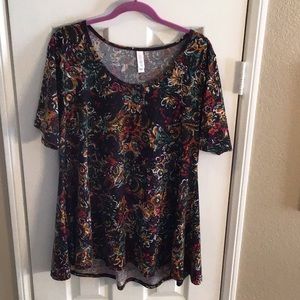 Lularoe Perfect T, multi colored.